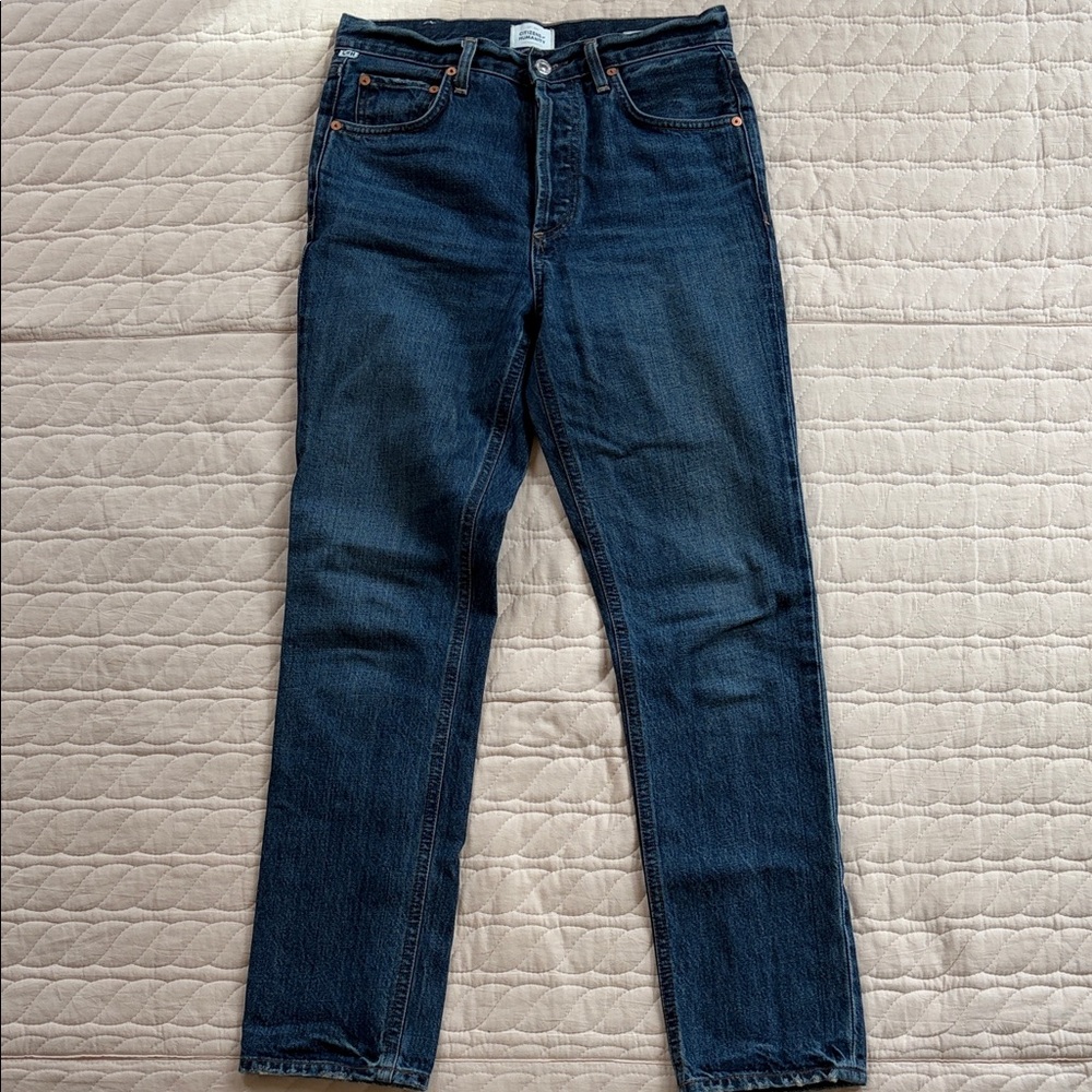 Citizens Of Humanity Charlotte Straight Leg Jeans — Dark Blue, 25